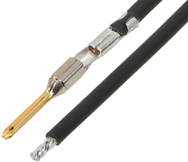 216303-1205, Rectangular Cable Assemblies MX150 M-S 450MM 18 AWG LEADS BK Au