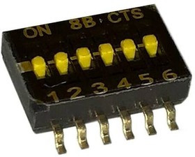 218-6LPST, DIP Switches / SIP Switches SPST 6 switch sections