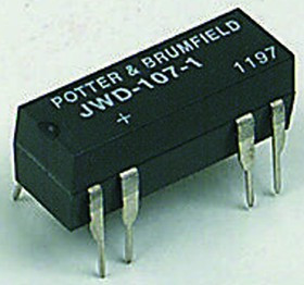 JWD-171-25, RELAY, REED, DPST-NO, 100V, 0.5A, THT