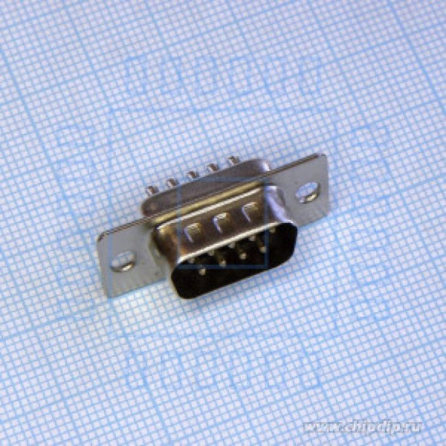 DB-09M (DS1033-09MBNSiSS), Вилка 9 pin на кабель (пайка)
