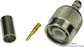 122393, Разъем РЧ / Коаксиальный, TNC Коаксиальный, Прямой Штекер, Обжимной, 50 Ом 122393, Разъем РЧ / Коаксиальный, TNC Коаксиальный, Прямой Штекер, Обжимной, 50 Ом