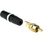 NYS 373-9, Штекер RCA на кабель белый NYS 373-9, Штекер RCA на кабель белый