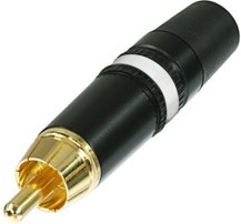 NYS 373-9, Штекер RCA на кабель белый NYS 373-9, Штекер RCA на кабель белый