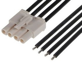 216291-1041, Rectangular Cable Assemblies STANDARD .093 4 CKT R TO S 150MM