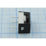 Переключатель движковый, 14.0x 7.5h2.5, контакты 3P, 0.3А, 50В, SPDT, угловой, SC-3291