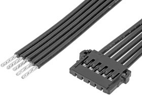 219657-2052, Rectangular Cable Assemblies Pico-Lock F-S OTS Cbl Assy SR 150mm Au 5Ckts Blk