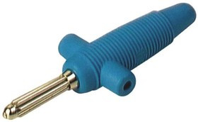 931667102, Blue Male Banana Plug - Solder, 60V dc