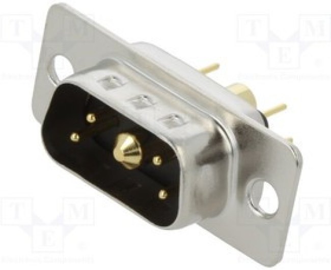 MHCDD5W1P4, Special D-Sub; PIN: 5(1+4); plug; male; on PCBs; THT; MHCD; 240V