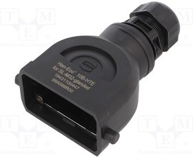 19431100447, Корпус: для прямоугольных разъемов; Han Eco B; на провод; прямой