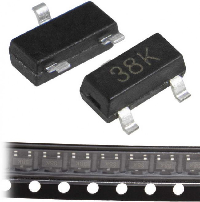 ES138K, полевой транзистор (MOSFET), N-канал, 60 В, 0.4 А, 1.5 Ом, SOT-23