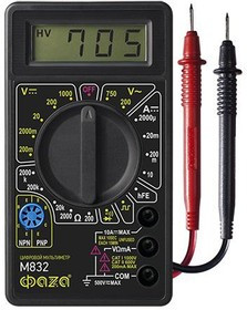 Мультиметр цифровой M832 ФАZА 5000414