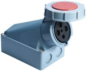 Стационарная наружная розетка PROxima 1342, 3Р+РЕ, 63А, 380В, IP67 ps-1342-63-380