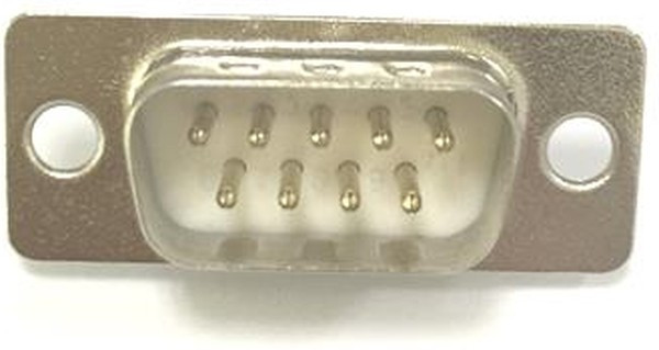 9 Way Panel Mount D-sub Connector Plug, 2.77mm Pitch