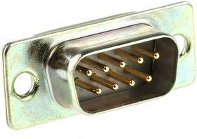 9 Way Panel Mount D-sub Connector Plug, 2.77mm Pitch