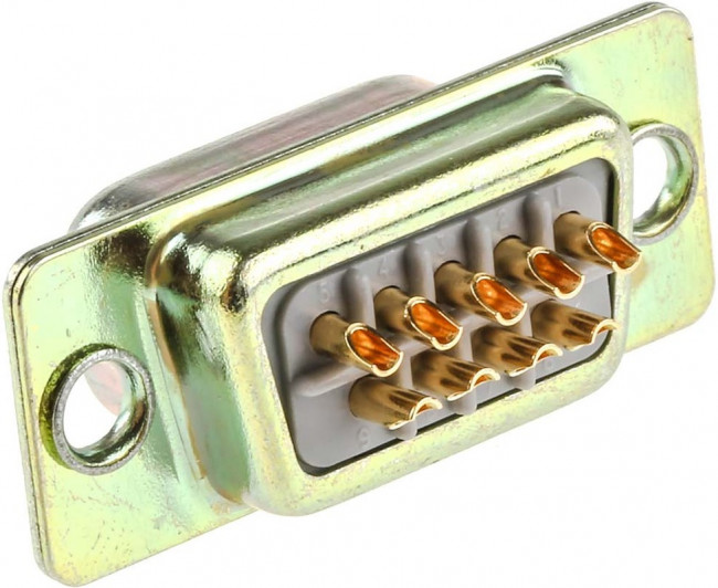 9 Way Panel Mount D-sub Connector Plug, 2.77mm Pitch