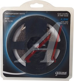 Светодиодная лента GAUSS SMD, 24Вт, 5м [312000505]