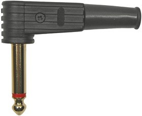 FM1105B, Телефонный аудио разъем, Black, 2 контакт(-ов), Штекер, 6.35 мм, Монтаж на Кабель