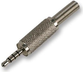 PSG02540, Телефонный аудио разъем, 4 контакт(-ов), Штекер, 3.5 мм