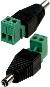14-0316, Разъем питания штекер 2.1х5.5 с клеммной колодкой двухсекционный
