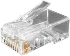 Коннектор Hyperline (PLUG-8P8C-U-C6-100) UTP кат.6 RJ45 прозрачный (упак.:100шт)