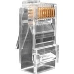 Коннектор Hyperline (PLUG-8P8C-U-C6-100) UTP кат.6 RJ45 прозрачный (упак.:100шт)