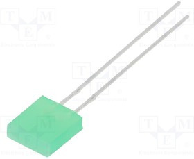 SSL-LX25783GD, LED; rectangular; 2.3x7x8mm; green; 9mcd; 110°; Front: flat; 20mA