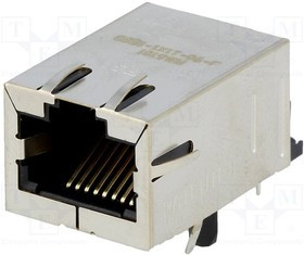 08B1-1X1T-06-F, Гнездо; RJ45; PIN: 8; экранированный; Конф: 8p8c; THT; угловой