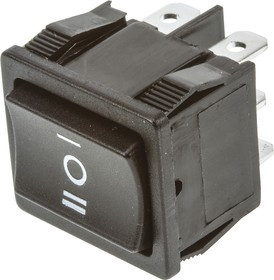 1-1634200-7, DPDT, On-Off-On Rocker Switch Panel Mount