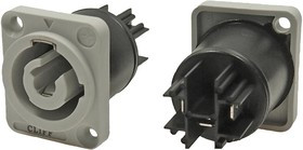 FM12315, High Power Connector, IP65, CLIFFCON-P, Гнездо, 250 В AC, 20 А, Монтаж в Панель, Быстрое Соединение