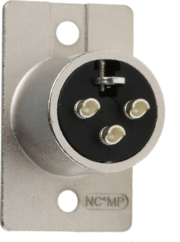 NC3MP, Аудио разъем XLR, 3 контакт(-ов), Штекер, Монтаж в Панель, Контакты с Покрытием из Серебра