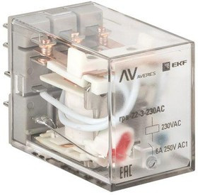 rpa-22-3-230AC, Реле промежуточное RPA 22/3 6A 230В AC AVERES