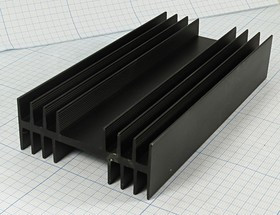 Радиатор охлаждения 150x 75x 30, G02, Al, черный, BLA186-150