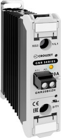 GNR20BCZH, Solid State Relays - Industrial Mount SSR, GNR, Single Phase, DIN Rail, 20A, IN 80-140 VAC, OUT 660 VAC, Zero Cross GNR20BCZH, Solid State Relays - Industrial Mount SSR, GNR, Single Phase, DIN Rail, 20A, IN 80-140 VAC, OUT 660 VAC, Zero Cross