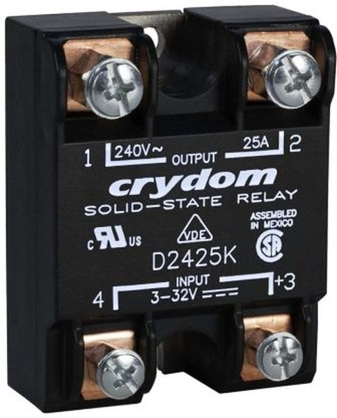 D4D12K, Solid State Relay 15mA 32V DC-IN 12A 400V DC-OUT 4-Pin
