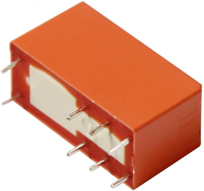 5-1393243-9 (RT424005), Реле 2 переключ. 5VDC, 8А/250VAC DPDT