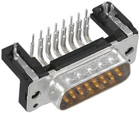 09661627811, D-Sub Standard Connectors 9P MALE RA SLDR W/ GND BRD LOCKS