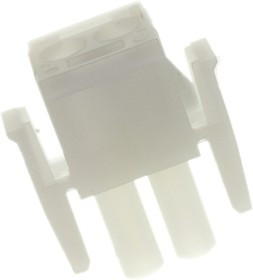 1-480698, Universal MATE-N-LOK Male Connector Housing, 6.35mm Pitch, 2 Way, 1 Row