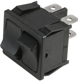 MCR13-33PAA-02, Клавишный переключатель, Вкл.-Выкл., DPST, Без Подсветки, Панель, Черный, R13