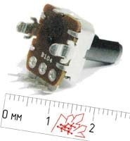 Резистор переменный поворотный 100к\B\14мм\ F6x7\YRV-R1214N; №4536 РПвр 100к\B\14мм\ F6x7\YRV-R1214N