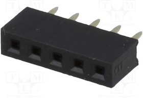 ZL265-5SG, Гнездо штыревое "мама" PIN 5 прямой 2мм THT 1x5 дл.2,7мм