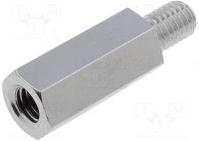 TFM-M5X18/DR218, Дистанцирующая стойка с резьбой, 18мм, Внутр.резьба: M5, латунь