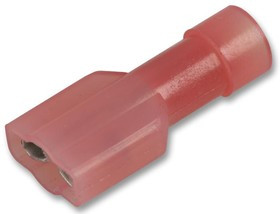STFDFNY1-250, Nylon Disconnector Crimp Terminal Red 12A Female, 100 Pack