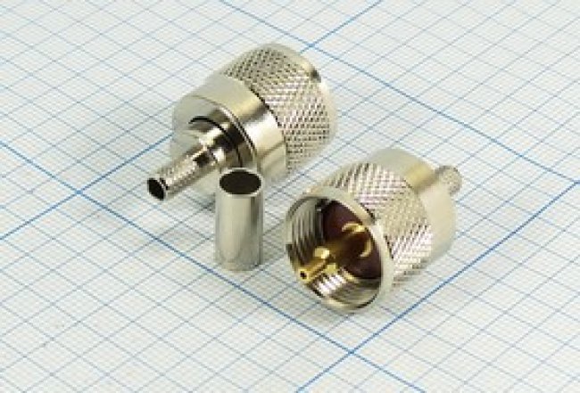 Штекер UHF на кабель RG58 , обжимной; Q-961 штек UHF\RG58\\обж\