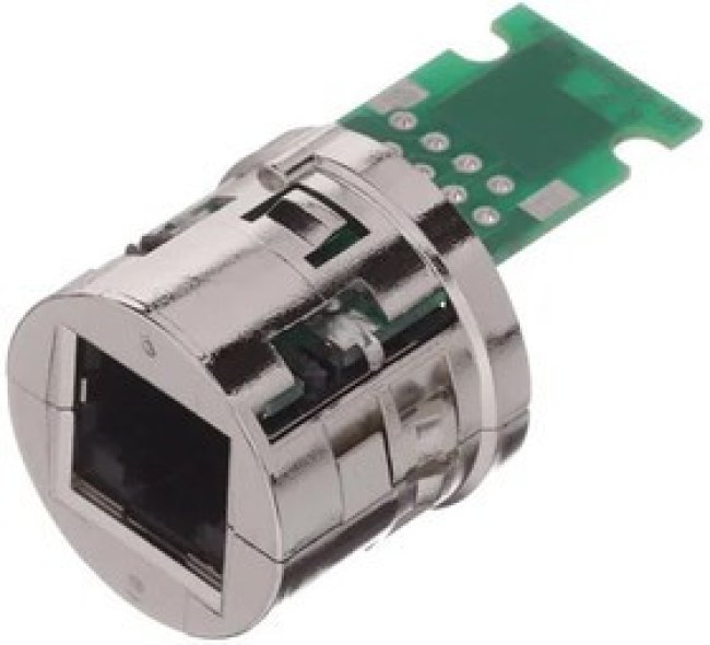 RJFTV22ZN00, Modular Connectors / Ethernet Connectors SquareFlangeRecpt Soldering term