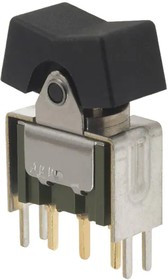 M2013TXG13-DA, Rocker Switches ON-OFF-ON .465 BRKET PC .365 BLK ROCKER