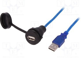 1310-1018-03, Кабель / адаптер, гнездо USB A,вилка USB A, 1310, USB 2.0, IP67