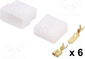 OK-6MF, Наконечник: плоский, "мама"/"папа", обжим, на провод, 2,5мм2