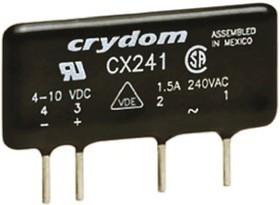 CX241, Solid State Relay, 1.5 A Load, PCB Mount, 280 V rms Load, 10 V dc Control