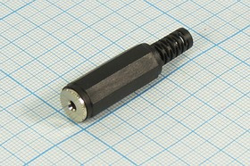 Гнездо 2,5стерео, 3C, на кабель, пластиковый хвост, NP-316; №1431 гн 2,5стерео\3C\каб\пл хвост\\NP-316\