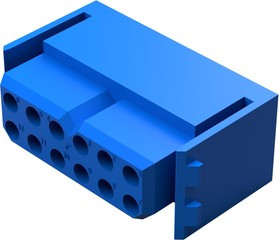 PLB12F0000/AA, RECTNGLR PWR HOUSING, LATCH, RCPT, 12P